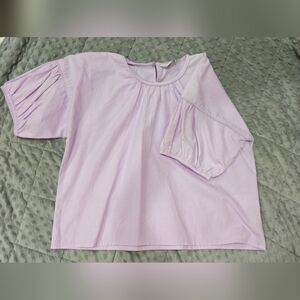 Compañia Fantastica Lavender Lilac Puff Sleeve Blouse - Med